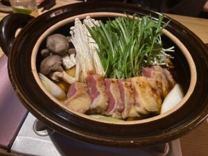 夕食④地鶏と地野菜のすき焼き風鍋